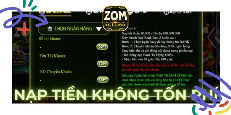 Hệ thống thanh toán cho Zomclub